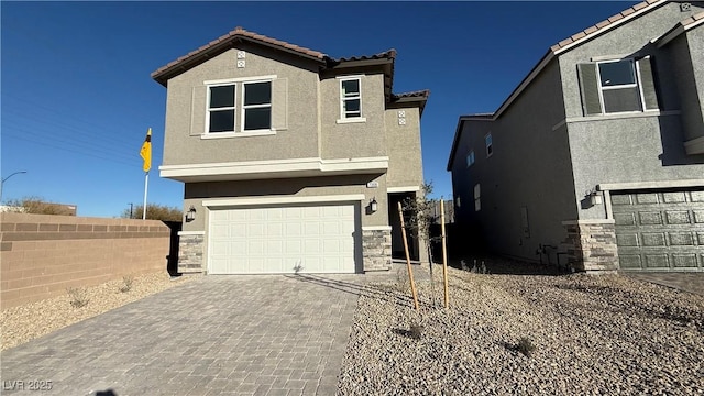 view of front of house featuring a garage