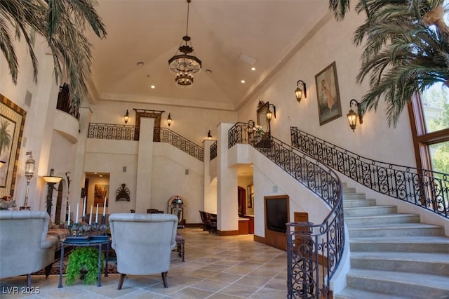 lobby with stairway