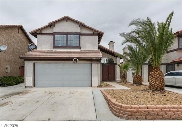 view of property with a garage