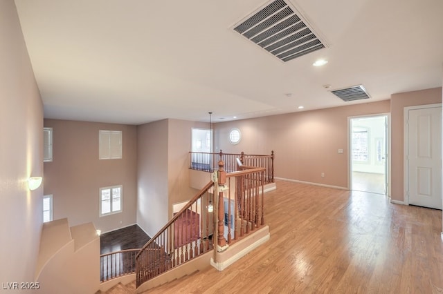 empty room featuring light wood-type flooring