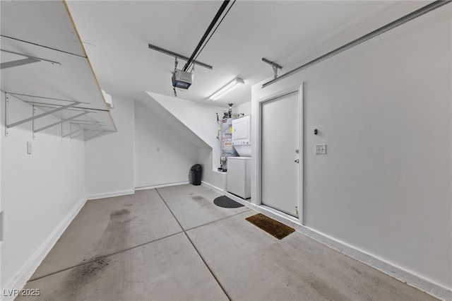 garage featuring baseboards and a garage door opener