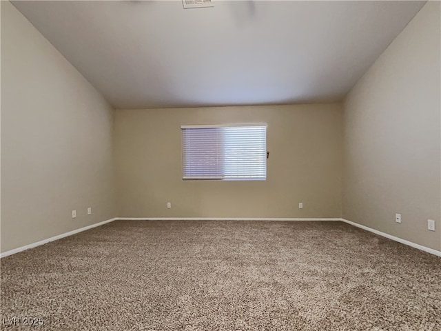 view of carpeted spare room