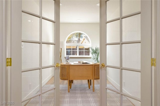 interior space with french doors