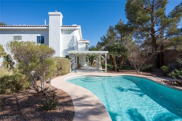 pool featuring a patio area