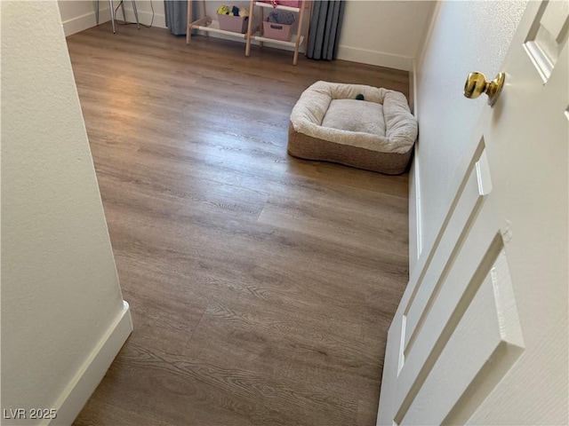 interior space with hardwood / wood-style floors