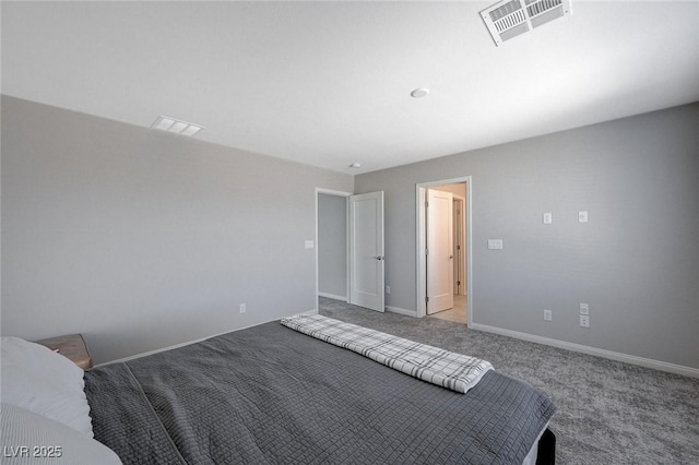 unfurnished bedroom featuring light colored carpet