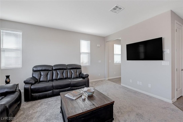 view of carpeted living room