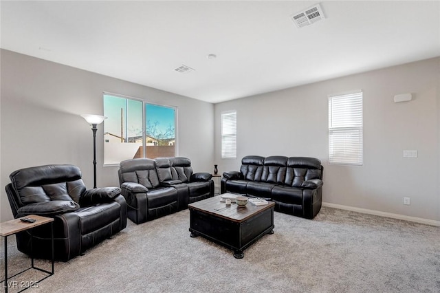 view of carpeted living room