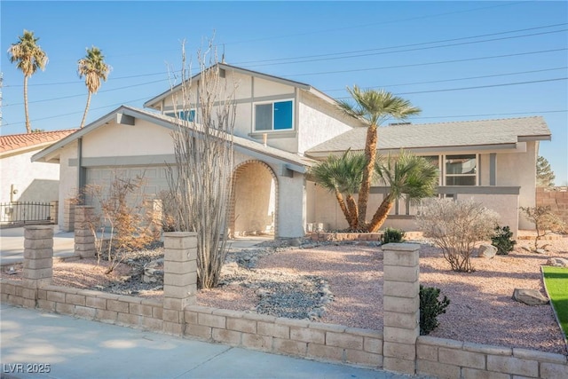 view of front of home featuring a garage