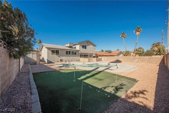 view of community with a patio area and a pool