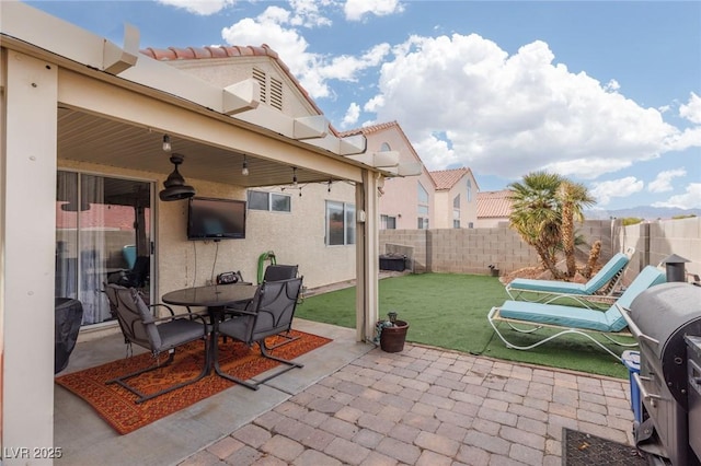 view of patio featuring grilling area