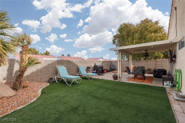 view of yard with a patio