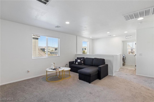 view of carpeted living room