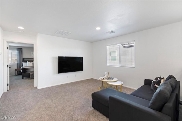 view of carpeted living room