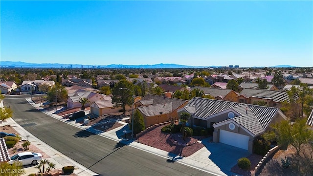 aerial view featuring a mountain view