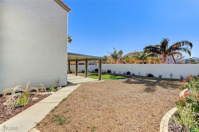 view of yard with a patio