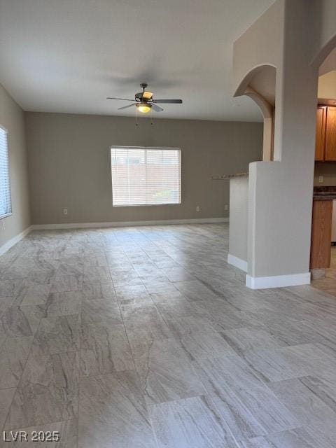 empty room with ceiling fan