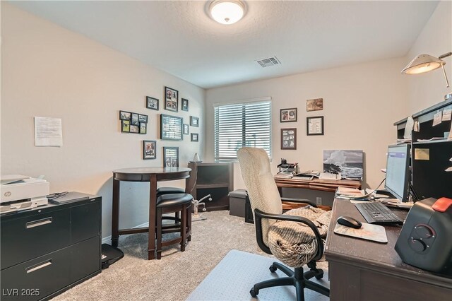 office area with carpet floors