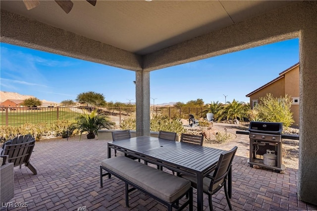 view of patio / terrace featuring grilling area