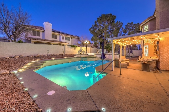 view of swimming pool with a patio area and outdoor lounge area