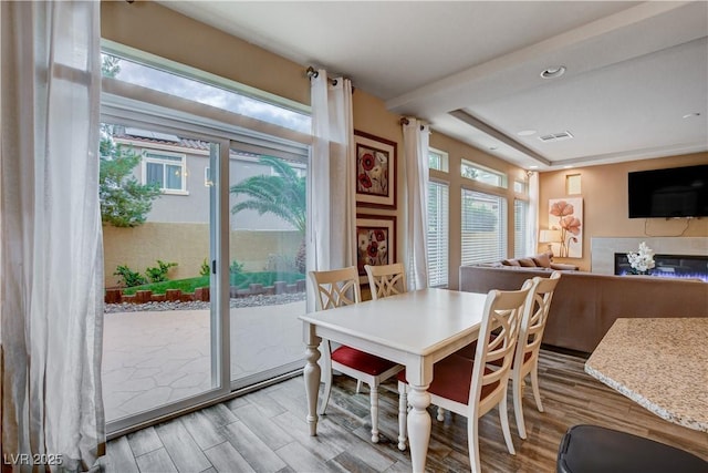 dining area with a healthy amount of sunlight