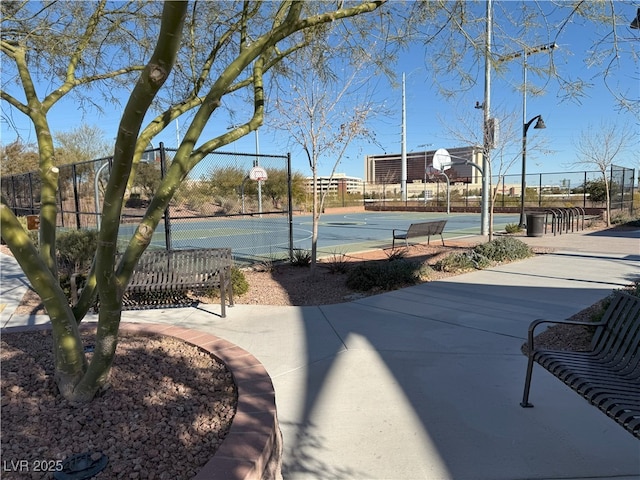 view of property's community with basketball court