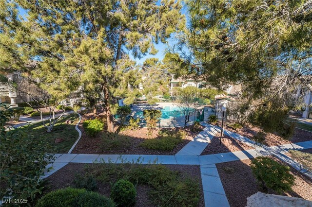 view of home's community featuring a pool