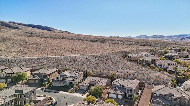 aerial view featuring a mountain view