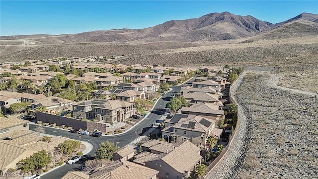 bird's eye view featuring a mountain view