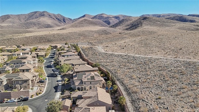 aerial view with a mountain view