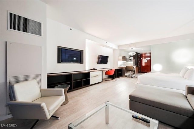 living room featuring wood-type flooring