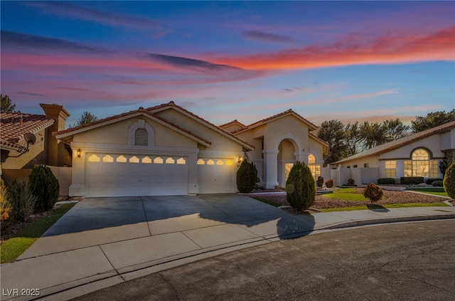 view of front of house featuring a garage