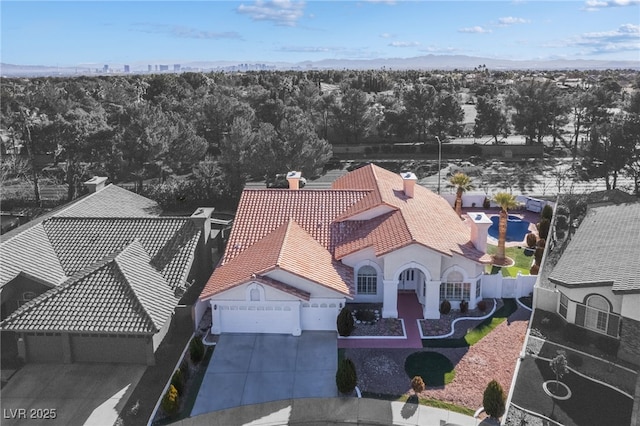 birds eye view of property