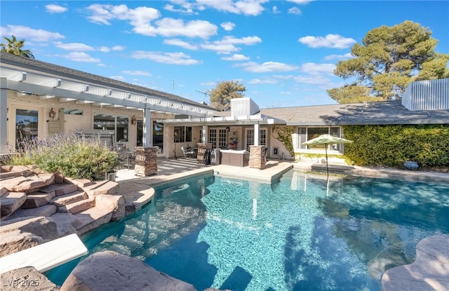 view of pool with a patio