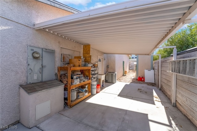 view of patio / terrace featuring central air condition unit