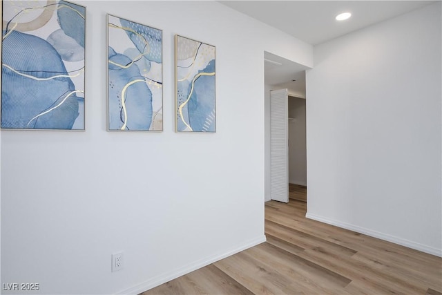 hall featuring light hardwood / wood-style flooring