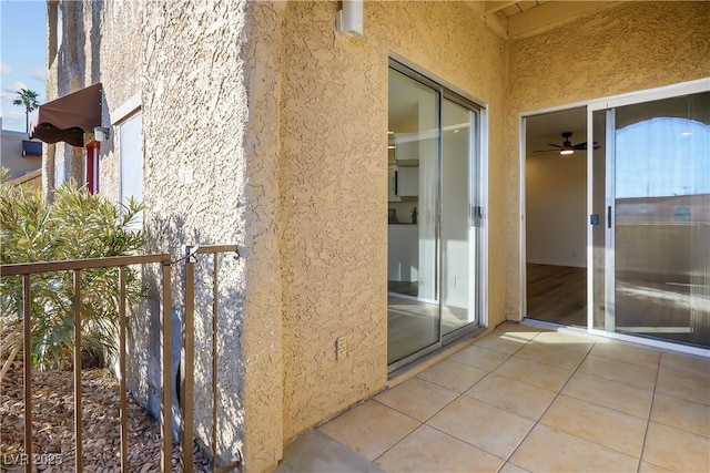 entrance to property with a balcony