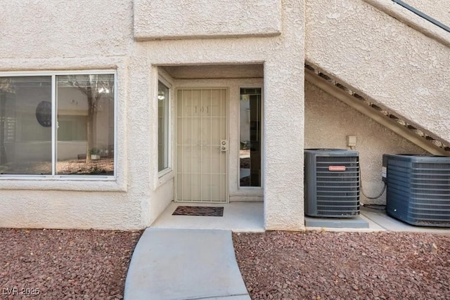 property entrance with central AC