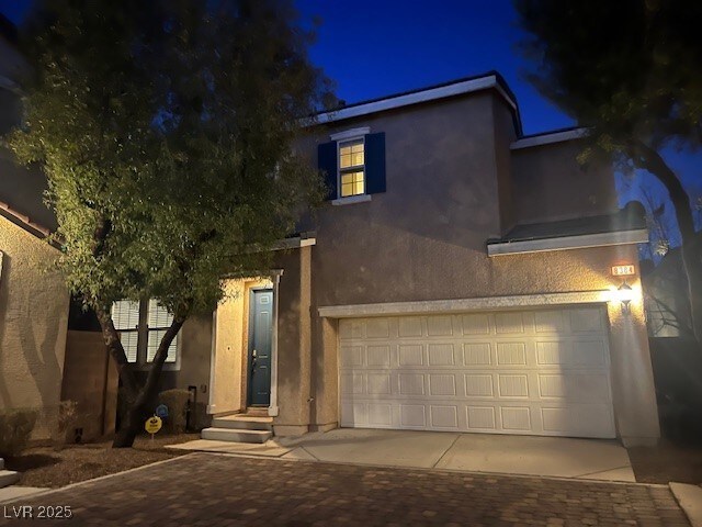 view of front of home featuring a garage