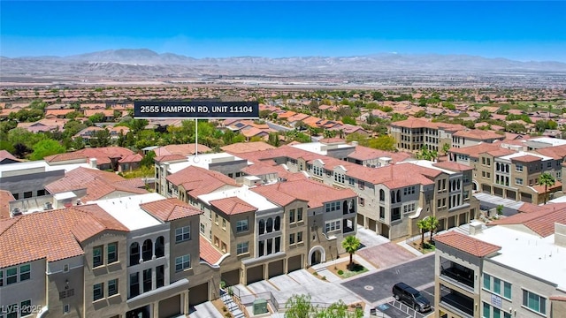 bird's eye view featuring a mountain view