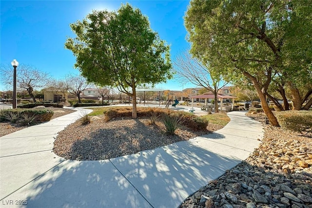 view of community featuring a gazebo