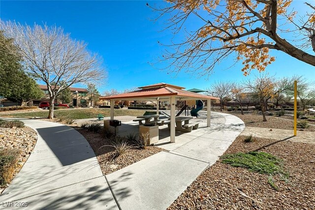 surrounding community with a gazebo