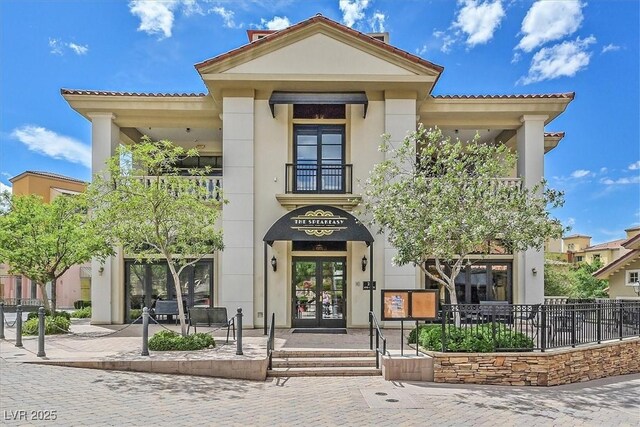 exterior space with french doors