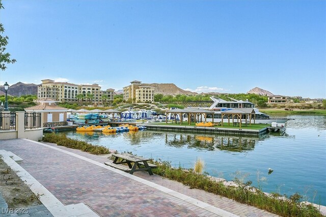 property view of water with a mountain view