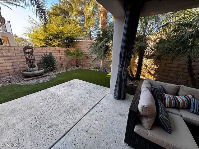 view of patio / terrace with an outdoor hangout area