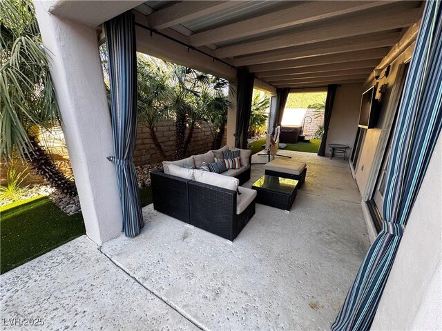 view of patio / terrace featuring outdoor lounge area