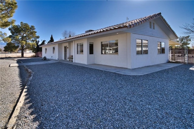 view of front of home with a patio