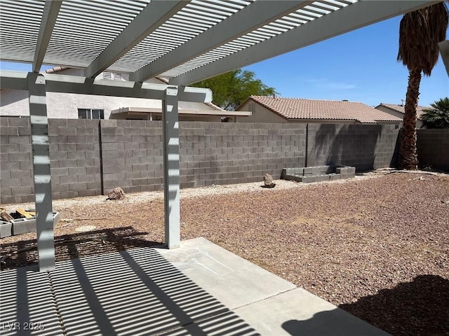 view of patio / terrace with a pergola