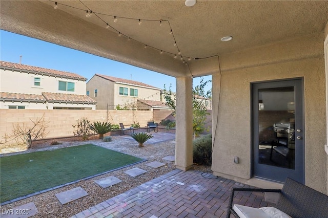 view of patio featuring area for grilling