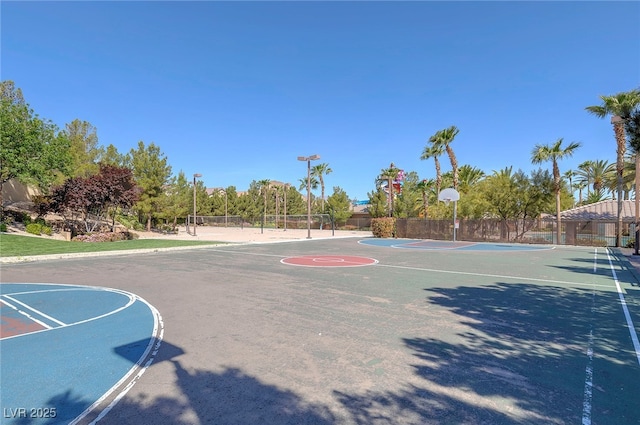 view of sport court with volleyball court